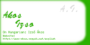 akos izso business card