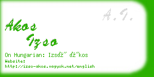 akos izso business card